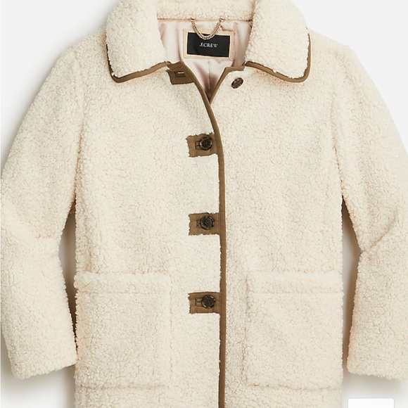 New With Tags J. Crew Teddy Sherpa Jacket XS - Picture 4 of 12